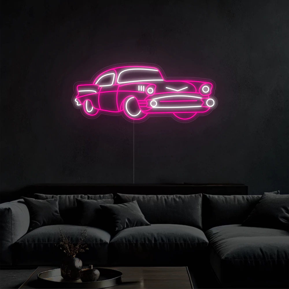 neon-mural_voiture_vintage-pink