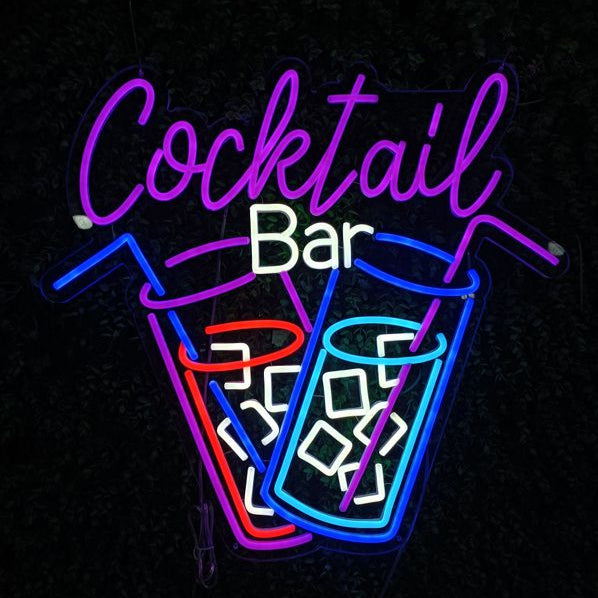 neon cocktail bar