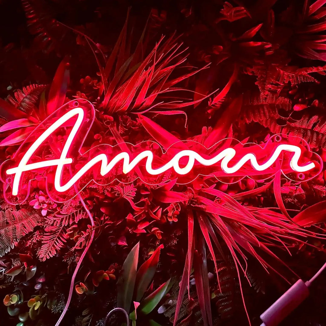neon amour rouge