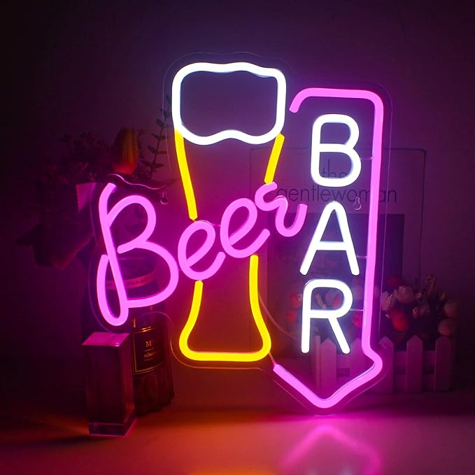 neon bar biere