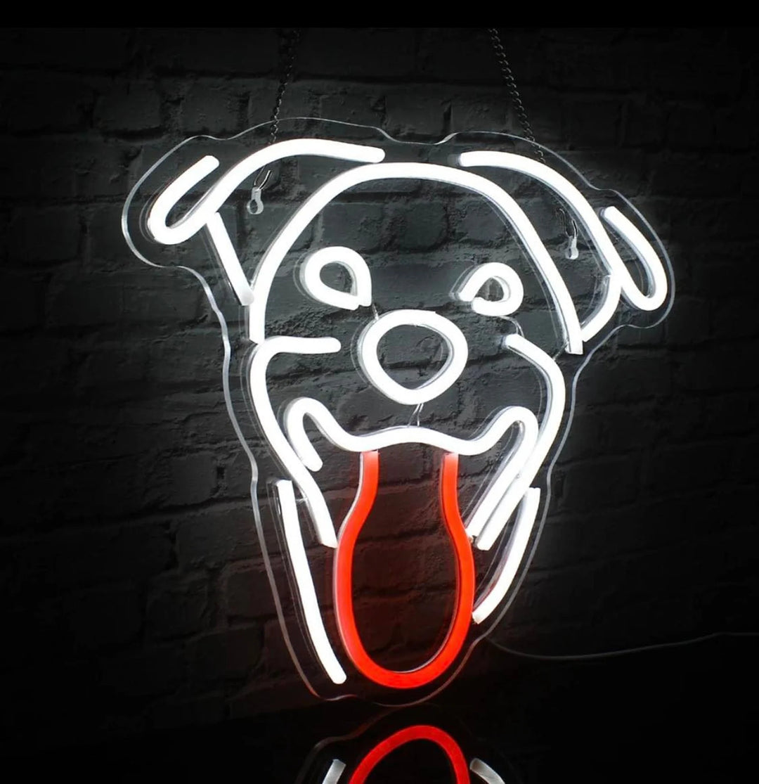 neon de décoration chien