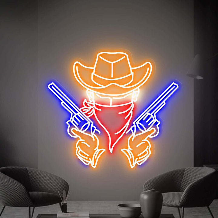 neon led cowboy