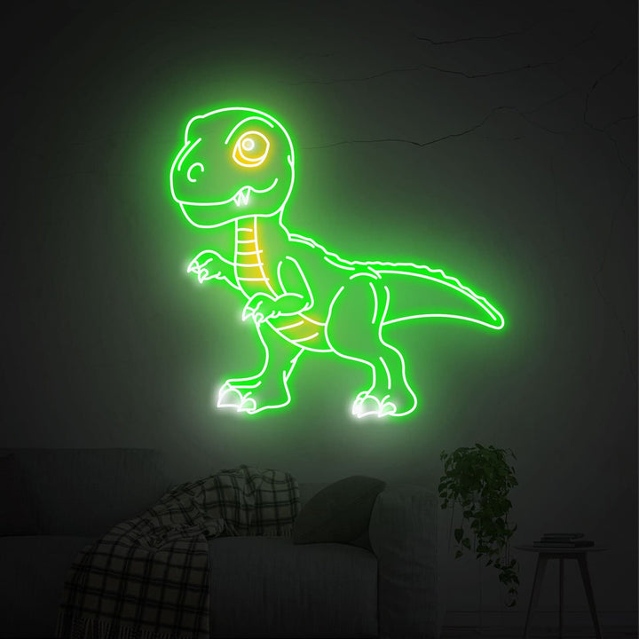 neon dinosaure t-rex