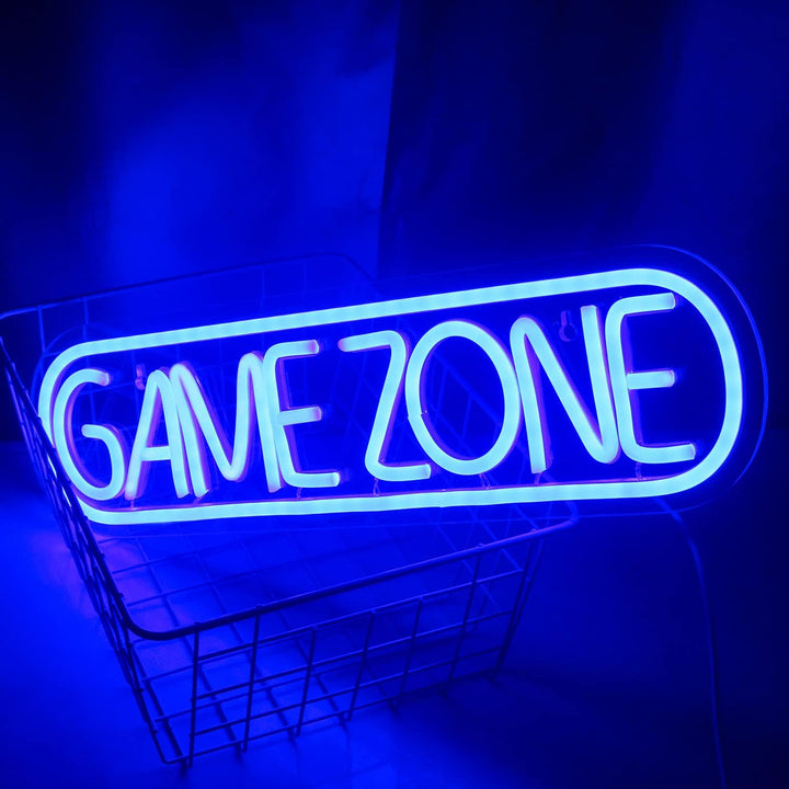 la game zone neon bleu