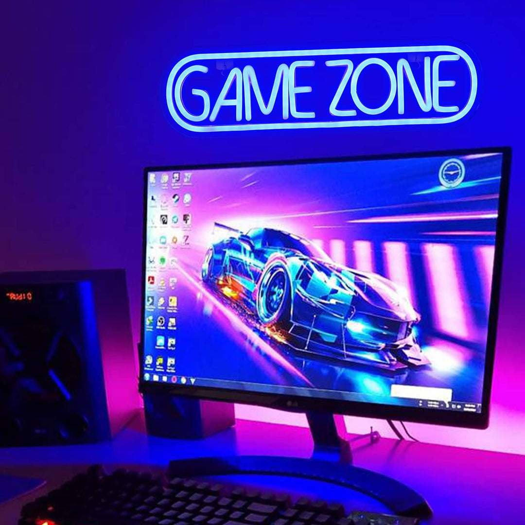 neon chambre gaming game zone