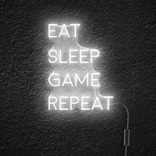 Néon LED Eat Sleep Game Repeat