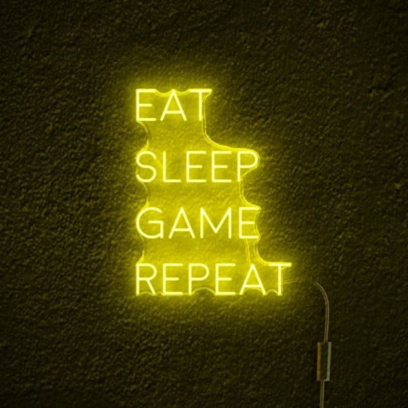 Néon LED Eat Sleep Game Repeat