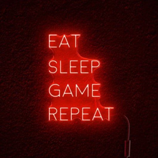 Néon LED Eat Sleep Game Repeat