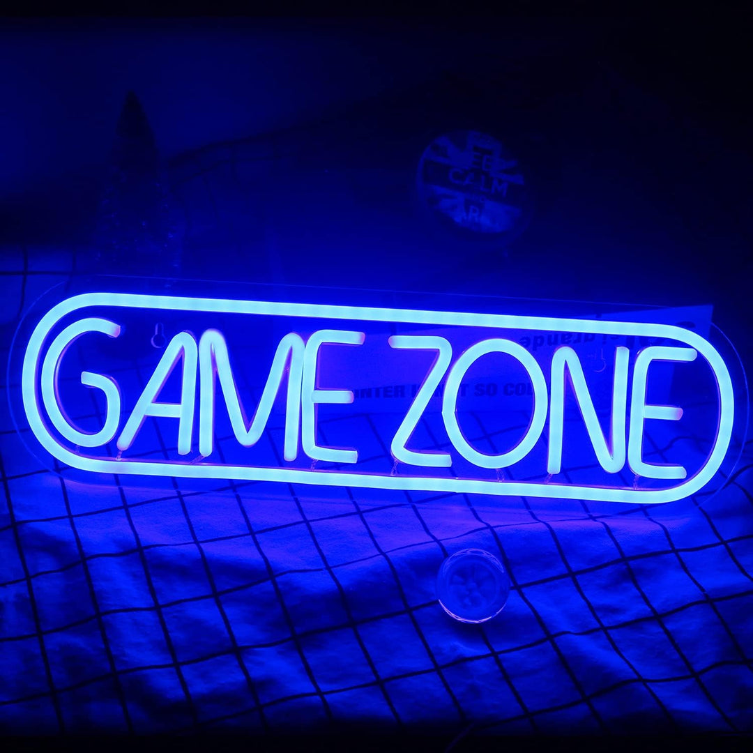 neon game zone bleu