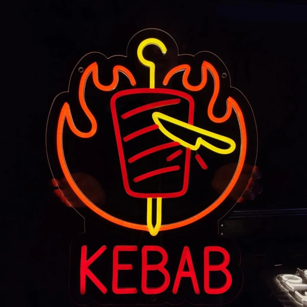 neon led restaurant kebab