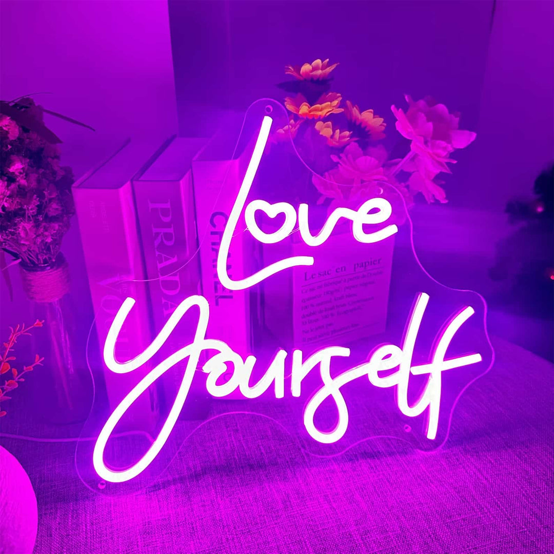 neon led love yourself 