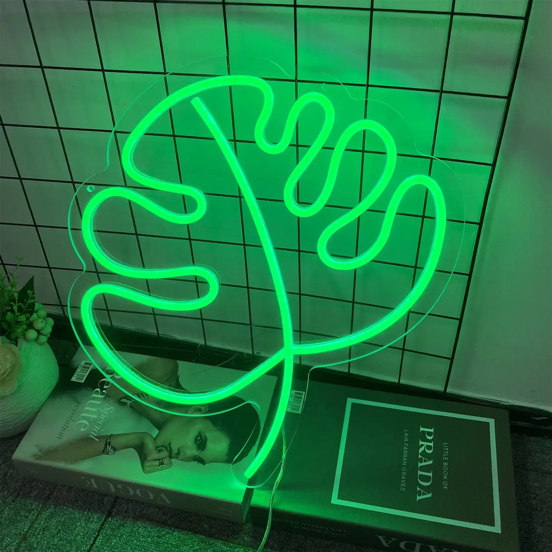 neon deco plante monstera 