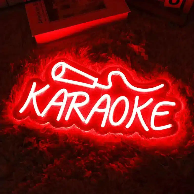 neon mural karaoke bar
