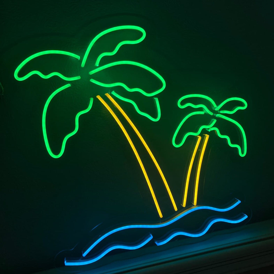 néon mural palmier