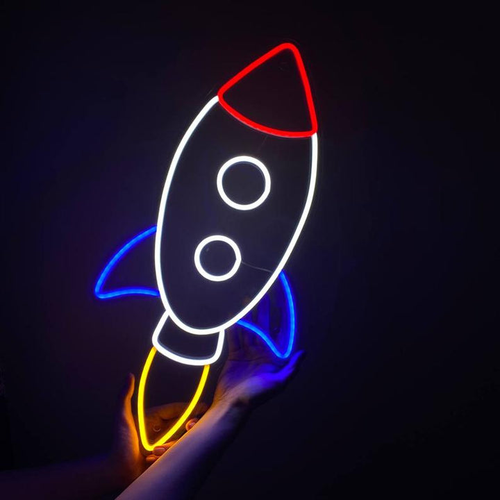 neon fusee rocket