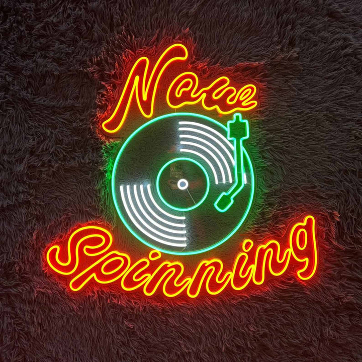 Néon LED Vinyl "Now spinning"