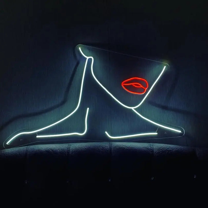 neon visage femme