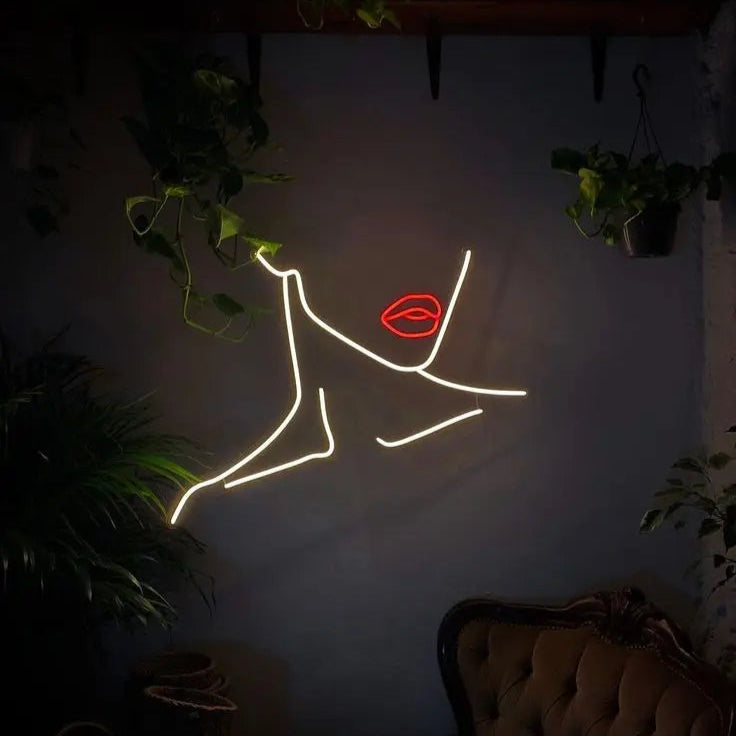 neon deco visage famme