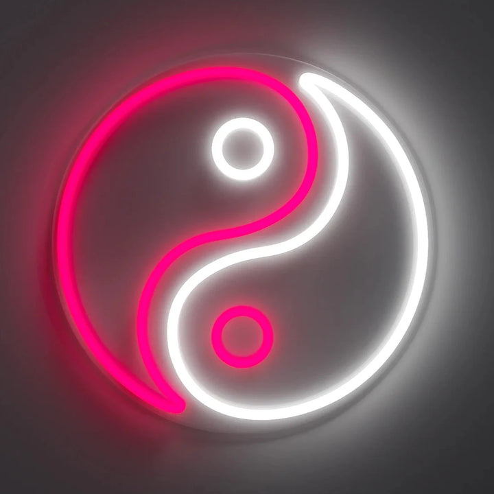 neon ying yang rose