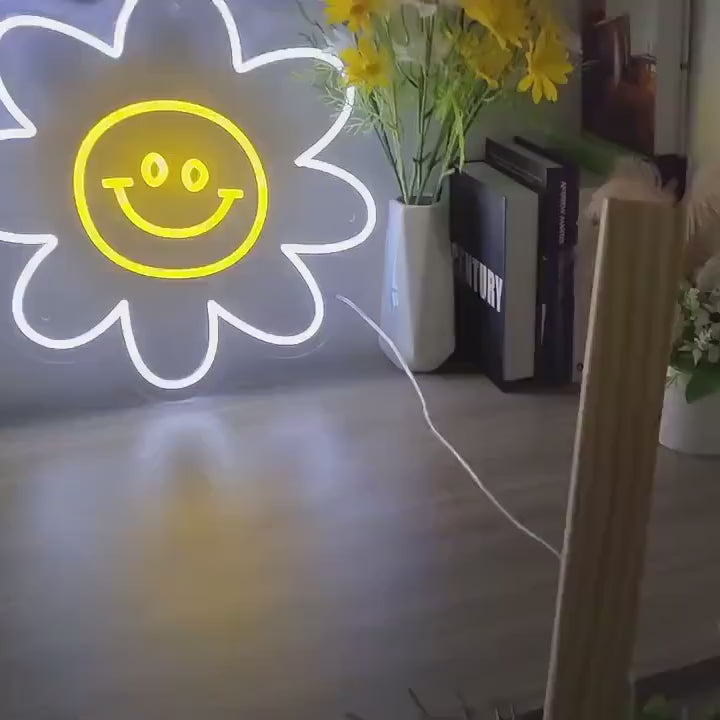 video néon led fleur